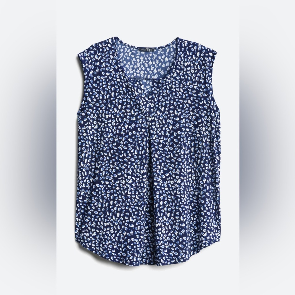 Papermoon Trucker Split Neck Textured Knit Top